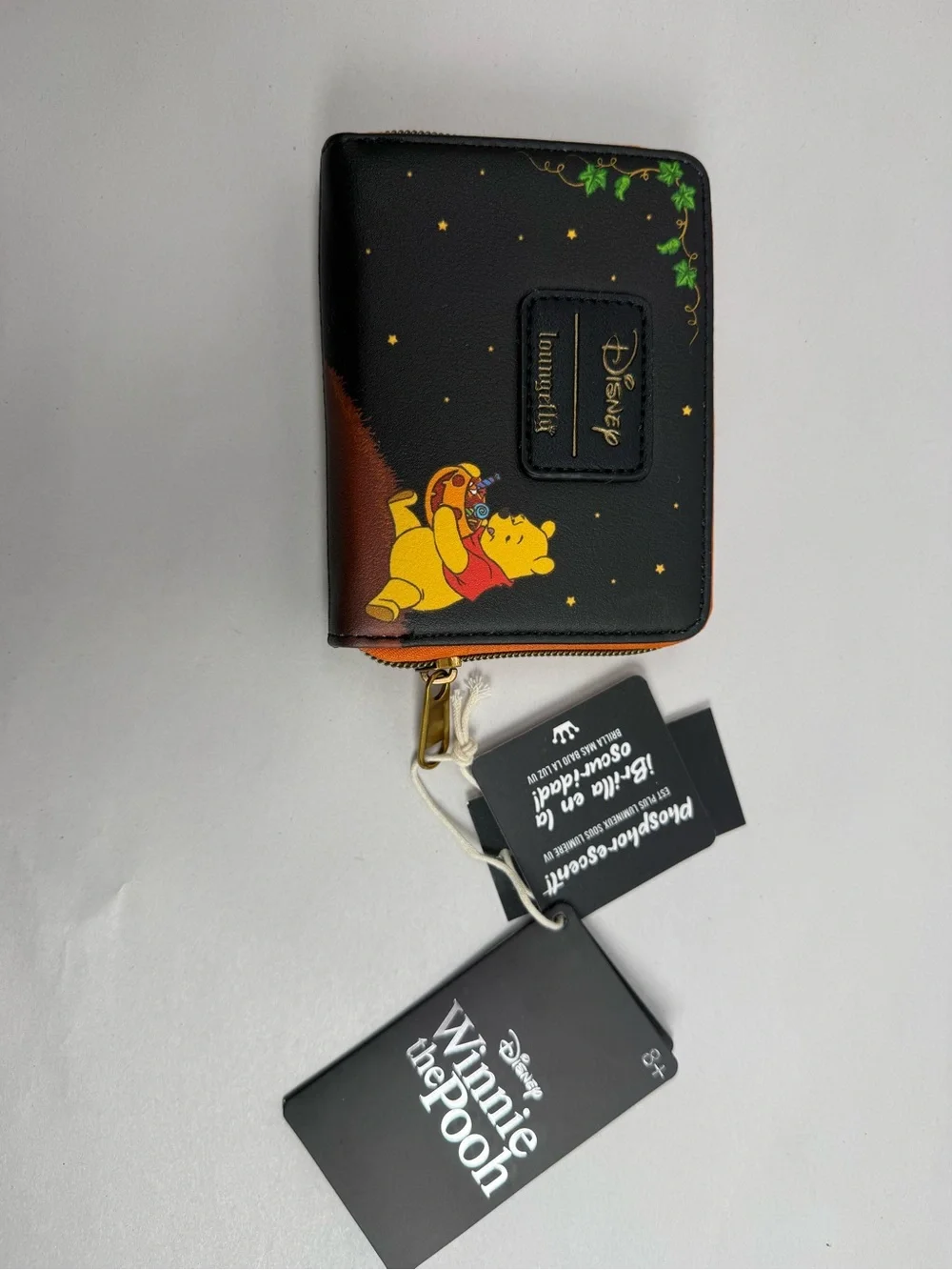 Loungefly Disney Winnie The Pooh Pumpkin Glow-In-The-Dark Mini Zipper Wallet